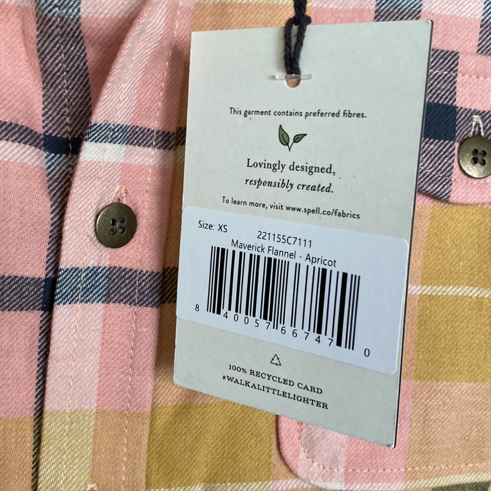Spell & the Gypsy Maverick long-sleeve flannel button down. Never worn brand new - Picture 3 of 7